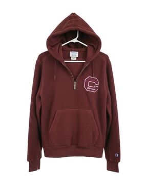 Champion Maroon Sherpa Half-Zip Pullover Hoodie